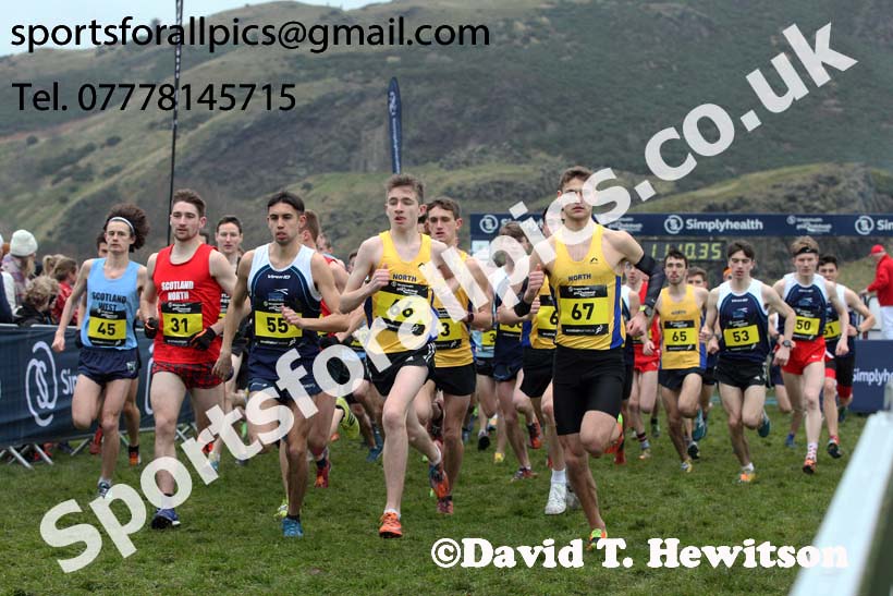 Inter District senior men and juniors, 2018 Simplyhealth Great Edinburgh International XCountry. Photo: David T. Hewitson/Sports for All Pics